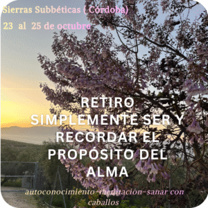 Retiro "Simplemente Ser y recordar  el propósito del Alma" 23-25 octubre 2026 - Cabra (Córdoba)